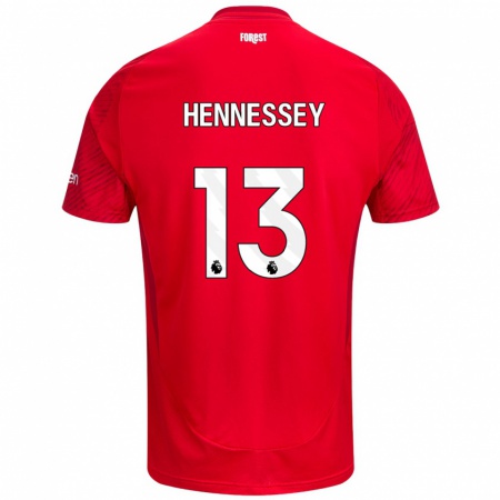 Kandiny Kinder Wayne Hennessey #13 Rot Weiß Heimtrikot Trikot 2024/25 T-Shirt