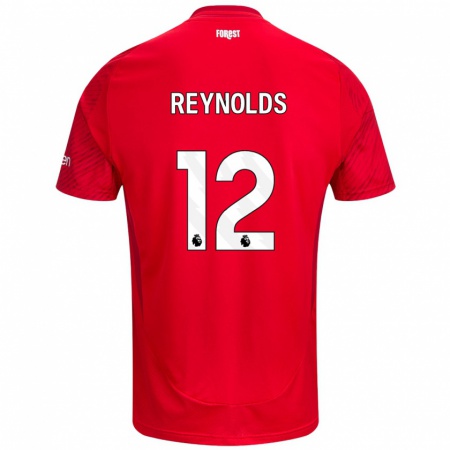 Kandiny Kinder Niamh Reynolds #12 Rot Weiß Heimtrikot Trikot 2024/25 T-Shirt