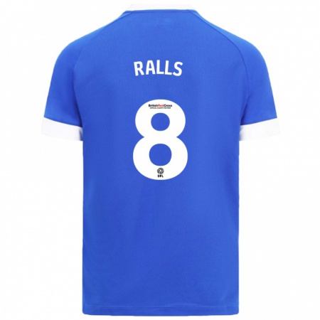 Kandiny Kinder Joe Ralls #8 Himmelblau Heimtrikot Trikot 2024/25 T-Shirt