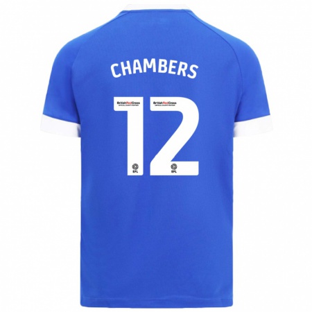 Kandiny Kinder Calum Chambers #12 Himmelblau Heimtrikot Trikot 2024/25 T-Shirt