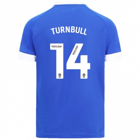 Kandiny Kinder David Turnbull #14 Himmelblau Heimtrikot Trikot 2024/25 T-Shirt