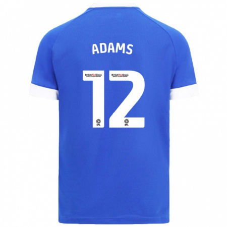 Kandiny Kinder Kelly Adams #12 Himmelblau Heimtrikot Trikot 2024/25 T-Shirt