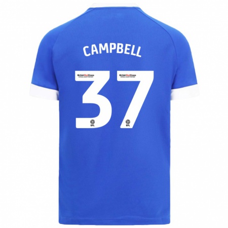 Kandiny Kinder Vontae Daley-Campbell #37 Himmelblau Heimtrikot Trikot 2024/25 T-Shirt