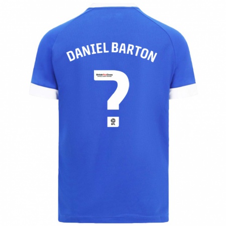 Kandiny Kinder Daniel Barton #0 Himmelblau Heimtrikot Trikot 2024/25 T-Shirt