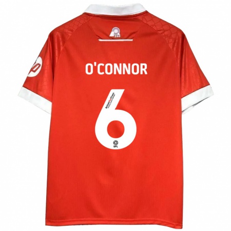 Kandiny Kinder Thomas O'connor #6 Rot Weiß Heimtrikot Trikot 2024/25 T-Shirt