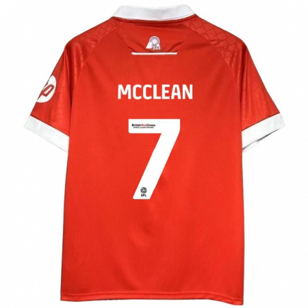 Kandiny Kinder James Mcclean #7 Rot Weiß Heimtrikot Trikot 2024/25 T-Shirt