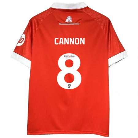 Kandiny Kinder Andy Cannon #8 Rot Weiß Heimtrikot Trikot 2024/25 T-Shirt