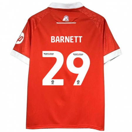 Kandiny Kinder Ryan Barnett #29 Rot Weiß Heimtrikot Trikot 2024/25 T-Shirt