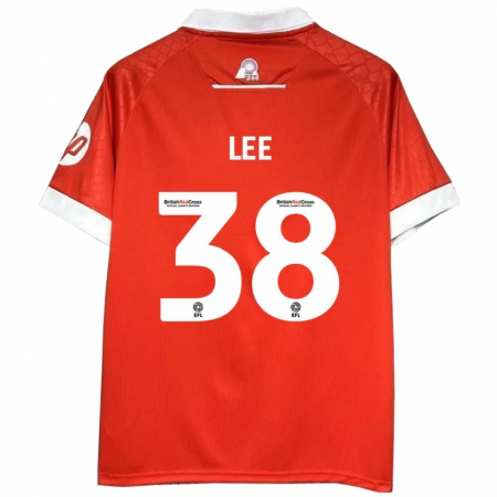 Kandiny Kinder Elliot Lee #38 Rot Weiß Heimtrikot Trikot 2024/25 T-Shirt