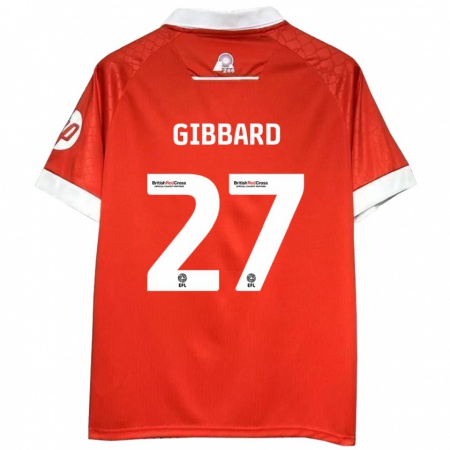 Kandiny Kinder Mari Gibbard #27 Rot Weiß Heimtrikot Trikot 2024/25 T-Shirt