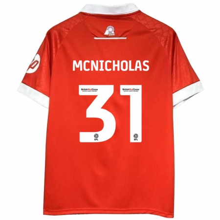 Kandiny Kinder Luke Mcnicholas #31 Rot Weiß Heimtrikot Trikot 2024/25 T-Shirt