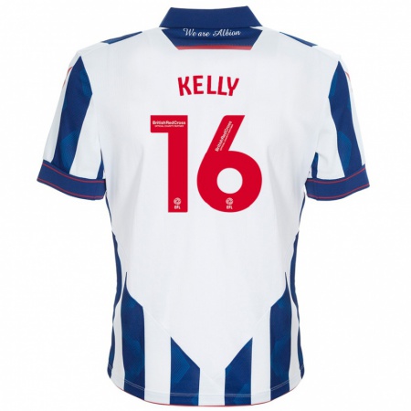 Kandiny Kinder Martin Kelly #16 Weiß Dunkelblau Heimtrikot Trikot 2024/25 T-Shirt