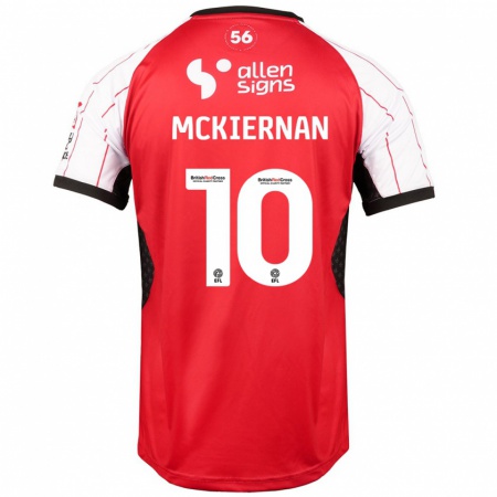 Kandiny Kinder Jj Mckiernan #10 Weiß Heimtrikot Trikot 2024/25 T-Shirt