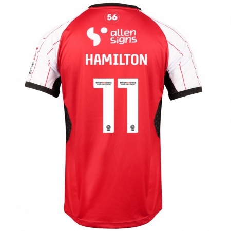 Kandiny Kinder Ethan Hamilton #11 Weiß Heimtrikot Trikot 2024/25 T-Shirt