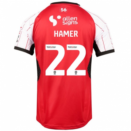 Kandiny Kinder Tom Hamer #22 Weiß Heimtrikot Trikot 2024/25 T-Shirt