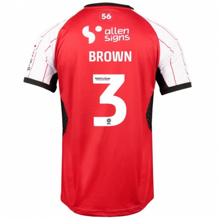 Kandiny Kinder Jaden Brown #3 Weiß Heimtrikot Trikot 2024/25 T-Shirt