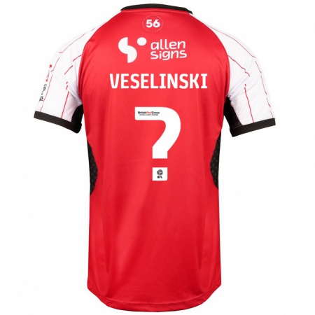 Kandiny Kinder Aleksandar Veselinski #0 Weiß Heimtrikot Trikot 2024/25 T-Shirt