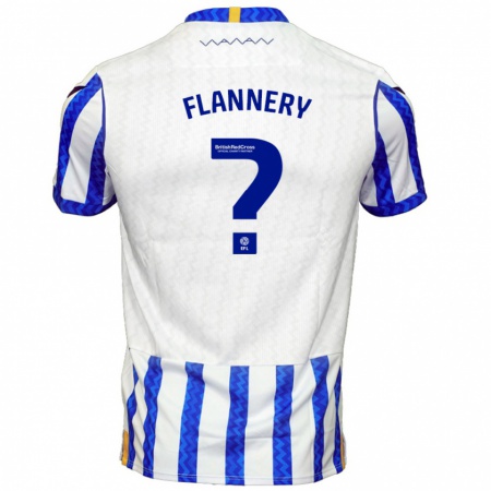 Kandiny Kinder Cian Flannery #0 Blau Weiß Heimtrikot Trikot 2024/25 T-Shirt