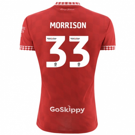 Kandiny Kinder Elijah Morrison #33 Rot Heimtrikot Trikot 2024/25 T-Shirt