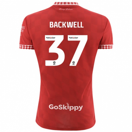 Kandiny Kinder Tommy Backwell #37 Rot Heimtrikot Trikot 2024/25 T-Shirt