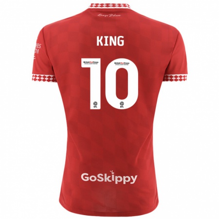 Kandiny Kinder Andy King #10 Rot Heimtrikot Trikot 2024/25 T-Shirt