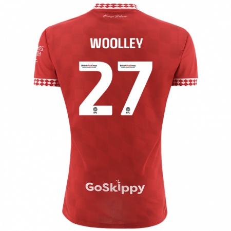 Kandiny Kinder Jesse Woolley #27 Rot Heimtrikot Trikot 2024/25 T-Shirt