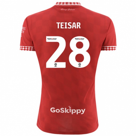 Kandiny Kinder Tianna Teisar #28 Rot Heimtrikot Trikot 2024/25 T-Shirt