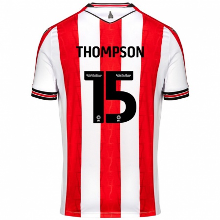 Kandiny Kinder Jordan Thompson #15 Rot Weiß Heimtrikot Trikot 2024/25 T-Shirt