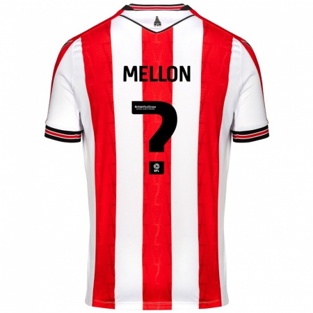 Kandiny Kinder Luke Mellon #0 Rot Weiß Heimtrikot Trikot 2024/25 T-Shirt