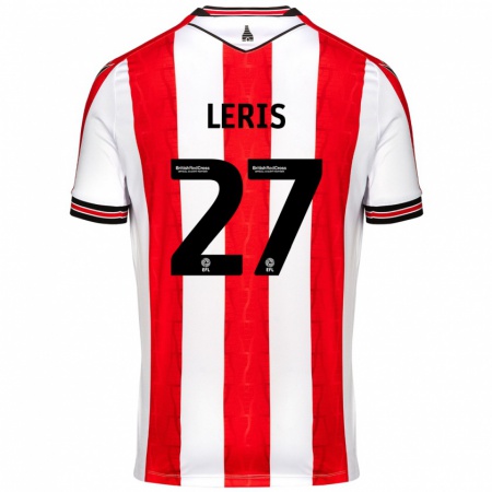 Kandiny Kinder Mehdi Léris #27 Rot Weiß Heimtrikot Trikot 2024/25 T-Shirt