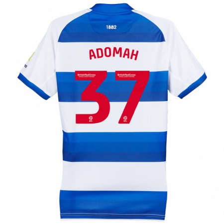 Kandiny Kinder Albert Adomah #37 Weiß Blau Heimtrikot Trikot 2024/25 T-Shirt