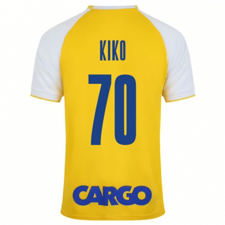 Kandiny Kinder Kiko Bondoso #70 Gelb Weiß Heimtrikot Trikot 2024/25 T-Shirt