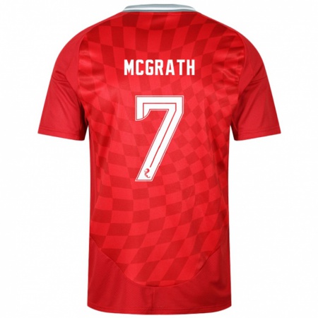 Kandiny Kinder Jamie Mcgrath #7 Rot Heimtrikot Trikot 2024/25 T-Shirt