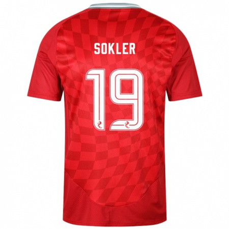 Kandiny Kinder Ester Sokler #19 Rot Heimtrikot Trikot 2024/25 T-Shirt