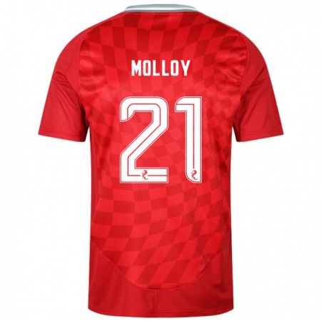 Kandiny Kinder Gavin Molloy #21 Rot Heimtrikot Trikot 2024/25 T-Shirt