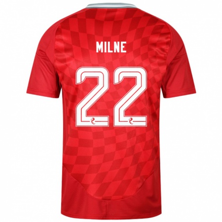 Kandiny Kinder Jack Milne #22 Rot Heimtrikot Trikot 2024/25 T-Shirt