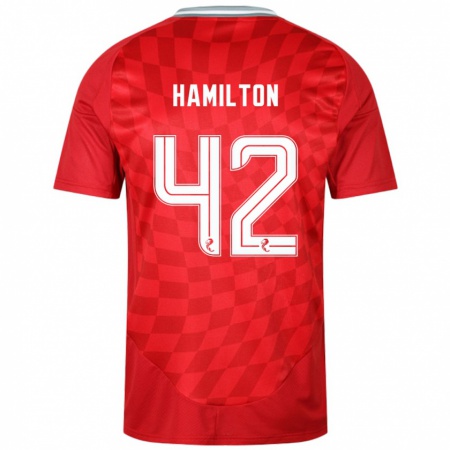 Kandiny Kinder Brendan Hamilton #42 Rot Heimtrikot Trikot 2024/25 T-Shirt