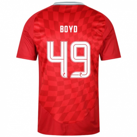 Kandiny Kinder Fletcher Boyd #49 Rot Heimtrikot Trikot 2024/25 T-Shirt