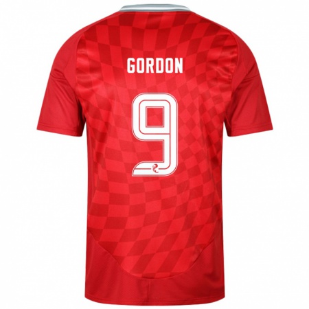 Kandiny Kinder Lauren Gordon #9 Rot Heimtrikot Trikot 2024/25 T-Shirt