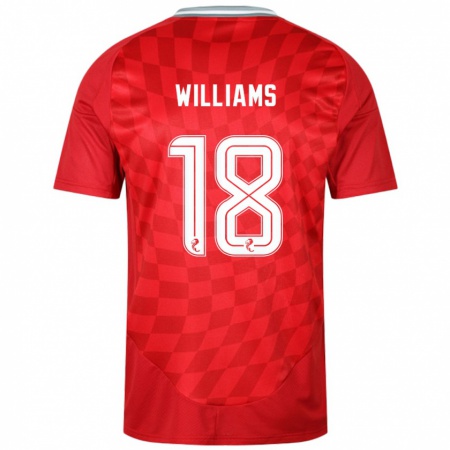 Kandiny Kinder Rhys Williams #18 Rot Heimtrikot Trikot 2024/25 T-Shirt