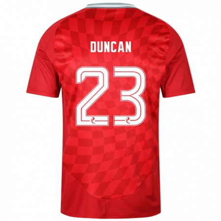 Kandiny Kinder Ryan Duncan #23 Rot Heimtrikot Trikot 2024/25 T-Shirt