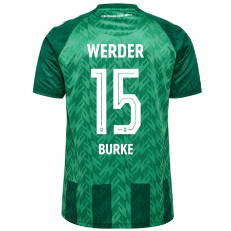 Kandiny Kinder Oliver Burke #15 Grün Heimtrikot Trikot 2024/25 T-Shirt