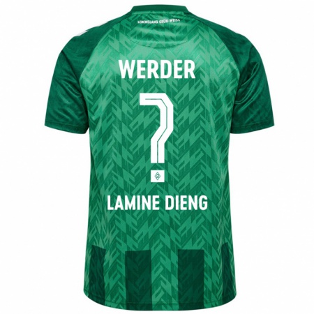 Kandiny Kinder Mamadou Lamine Dieng #0 Grün Heimtrikot Trikot 2024/25 T-Shirt