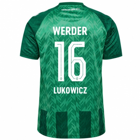 Kandiny Kinder Maik Lukowicz #16 Grün Heimtrikot Trikot 2024/25 T-Shirt