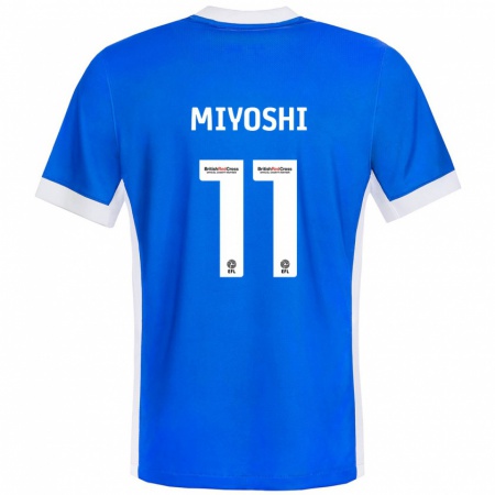 Kandiny Kinder Koji Miyoshi #11 Blau Weiß Heimtrikot Trikot 2024/25 T-Shirt