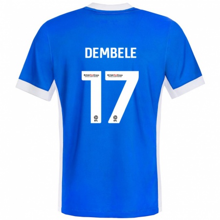 Kandiny Kinder Siriki Dembélé #17 Blau Weiß Heimtrikot Trikot 2024/25 T-Shirt