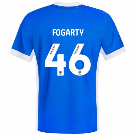 Kandiny Kinder Tom Fogarty #46 Blau Weiß Heimtrikot Trikot 2024/25 T-Shirt