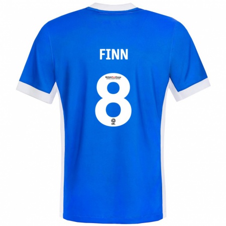 Kandiny Kinder Jamie Finn #8 Blau Weiß Heimtrikot Trikot 2024/25 T-Shirt