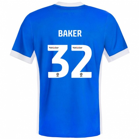 Kandiny Kinder Ava Baker #32 Blau Weiß Heimtrikot Trikot 2024/25 T-Shirt