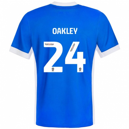 Kandiny Kinder Marcel Oakley #24 Blau Weiß Heimtrikot Trikot 2024/25 T-Shirt